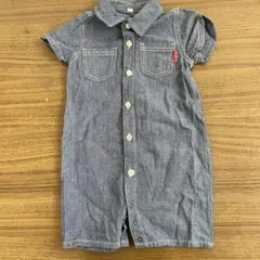 デニムロンパース 90