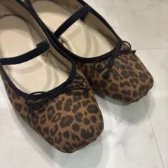 GU ストラップバレエシューズ 36 BROWN