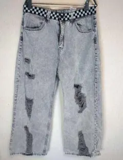 H&M ダメージジーンズ　ブルー　M