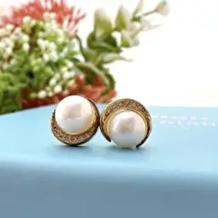 【訳あり新品】淡水パール ピアス 三日月 真珠 ゴールド 金属アレルギー対応