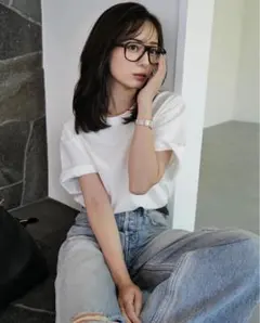 anuans Unisex Ribbed Cotton T-shirtのサムネイル