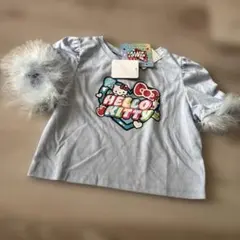 新品タグ付き Hello Kitty Tシャツ 水色 半袖 130cm