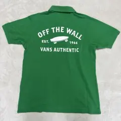 VANS【L】半袖ポロシャツ 緑 バックプリント スケーターのサムネイル