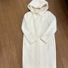 M-PREMIER ホワイト ロングコート 34