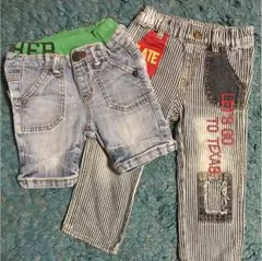 FOキッズ ジャンクストア デニムハーフパンツ 80