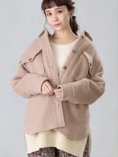 FREAK'S STORE シャギーCPOジャケットアウター　ピンクベージュ