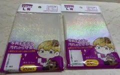 セリア ホログラムスリーブ L判サイズ 2点セット クラッシュ　シール帳