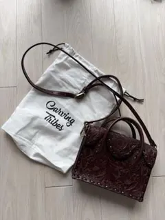 【お値下げ】Carving Tribes ダークブラウン バッグ ※ノベルティ付のサムネイル
