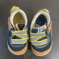IFME ベビーシューズ 13.0 cmネイビー/オレンジ/イエロー
