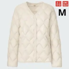 美品 UNIQLO ウルトラライトダウンリラックスジャケット オフホワイト M