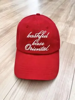 赤色刺繍ベースボールキャップ　赤　レッド