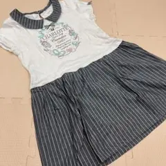 マザウェイズワンピース130 コスメ　グレー　襟付き