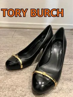 TORY BURCH トリーバーチ　パンプス　太ヒール　ブラック　24.5㎝のサムネイル