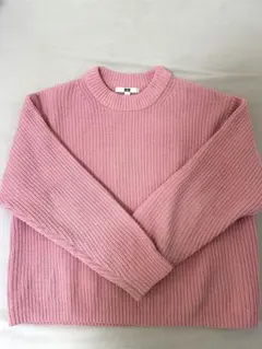 UNIQLO ウォッシャブルニットピンクセーター　S