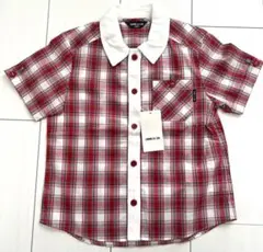 新品未着用タグ付きCOMME CA ISM キッズ 半袖チェックシャツ 120A