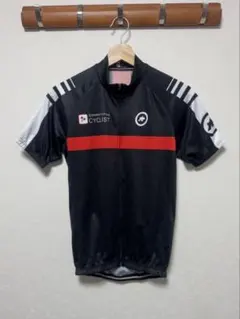 ASSOS サイクルジャージ M ブラック/ホワイト 背面ポケット付 - メルカリ