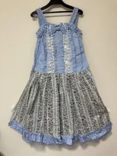 ☆新品☆CHOCOCHIP ロリータワンピース ネイビー 花柄 - メルカリ