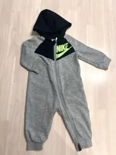 NIKE フード付きロンパース 9M グレー/ネイビー