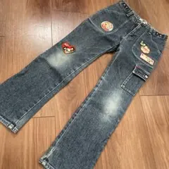 ANGEL BLUE 刺繍付きデニムパンツ 140