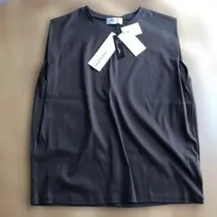 新品　OPAQUE CLIP ノースリーブ Tシャツ 38/M ブラウン