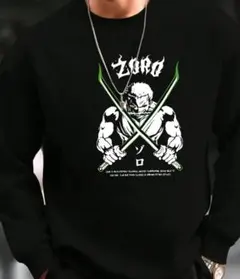 ONE PIECE ゾロ ネックプルオーバー ブラック Mサイズ