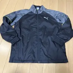 Puma ウィンドブレーカー 黒/グレー/黄緑　150