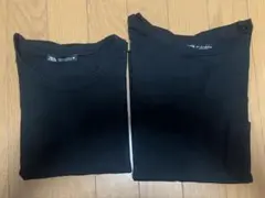 ZARA ブラック 半袖Tシャツ 2枚セット