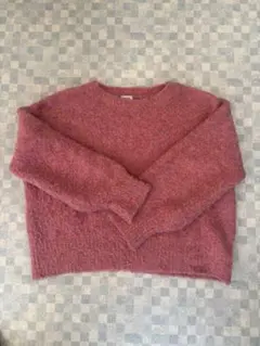 Coen コーエン　ボートネックブークレーニット　ピンク　Freeサイズ