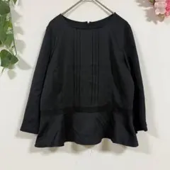 【ESPIE】エスピエ トップス 36 ブラック 長袖 フレア レーヨンのサムネイル