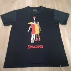 SPALDING バスケットボール Tシャツ 黒 ミニバス150