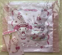マイメロディクロミ当たりくじ　ビーズチャーム　フリル付きトート　マスコット