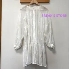 フリークスストア シースルー花柄ワンピース