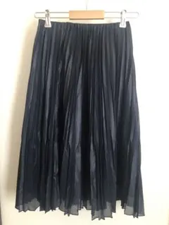 green label relaxing プリーツスカート　紺