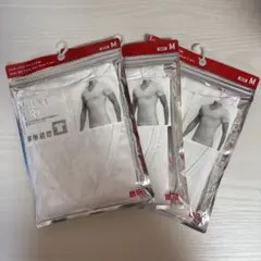 SILKY DRY VネックショートスリーブTシャツ M ホワイト　3点セット