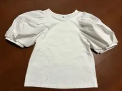 GU ホワイト パフスリーブ Tシャツ サイズS
