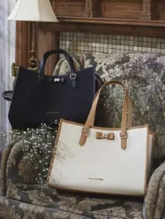 【Maison de FLEUR】ビジューリボントートバッグ