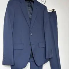 ビジネススーツ　スーツ　セット　ジャケット　パンツ　ネイビー　美品　Y4 結婚式