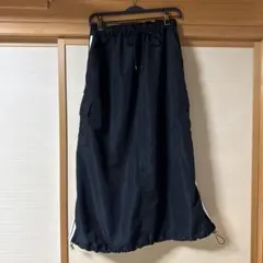 カーゴスタイル ブラックロングスカート