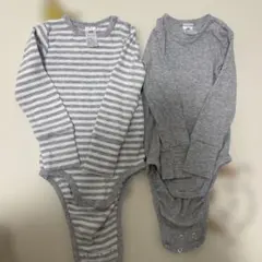 H&M オーガニックコットン ロンパース 2枚セット