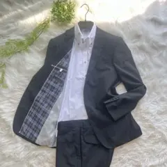 P.S.FA 裏地チェック セットアップ ビジネス スーツ