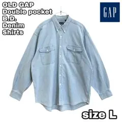 OLD GAP ボタンダウンデニムシャツDenim shirts Lサイズ