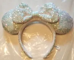 ミニー スパンコール カチューシャ（オーロラホワイト）