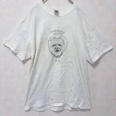 GILDAN ギルダン パロディ Tシャツ 半袖 M 白 風刺画 レディース