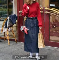 bonlecill パリジェンヌデニムタックスカート　デニムスカート