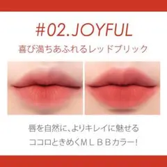 ロムアンド　ベルベットティント　02JOYFUL