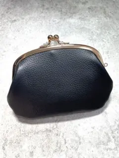がま口 Zucchero 新品 未使用 レディース 箱付き 黒 二つ折り財布 B