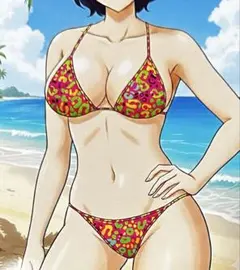 セーラーマーキュリー（水野亜美）風　水着写真（2L）美少女戦士セーラームーン風