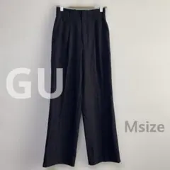 GU ✳︎ カラースラックス M ブラック　ジーユー