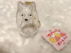 ワンちゃん もふもふ ボトルKH ペット 毛玉入れ キーホルダー ポメラニアン