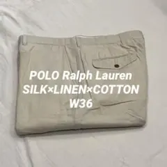 Polo Ralph Lauren シルクリネン チノパン 実寸W36L32のサムネイル